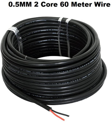 JELECTRICALS PVC 0.5 sq/mm Black 60 m Wire(Black)