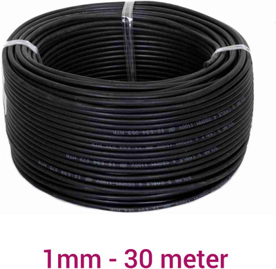 AALOCC FR PVC 1 sq/mm Black 30 m Wire(Black)
