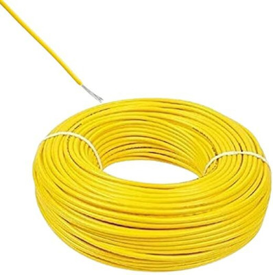 Lipzie [Limited Edition with 5 Years Extanted Warranty] Bright 10-Meter Yellow 10mm 10 sq/mm Yellow 10 m Wire(Multicolor)