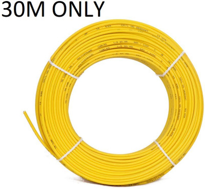 HYmech 1mm Copper 1 sq/mm Yellow 30 m Wire(Yellow)