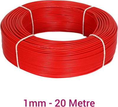 AALOCC FR PVC 1 sq/mm Red 20 m Wire(Red)