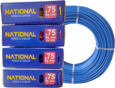 ELSON PVC Insulated CCA Copper (Electrical Wire) 0.75 sq/mm Blue 91 m Wire(Blue)