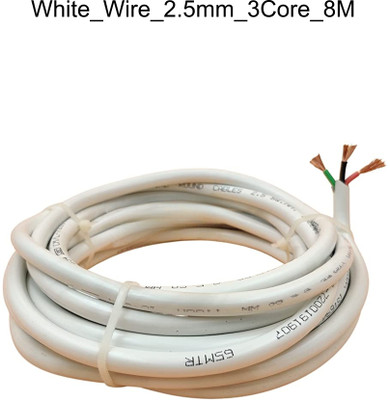 JELECTRICALS PVC 2.5 sq/mm White 8 m Wire(White)