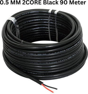 Electro Factory PVC 0.5 sq/mm Black 90 m Wire(Black)