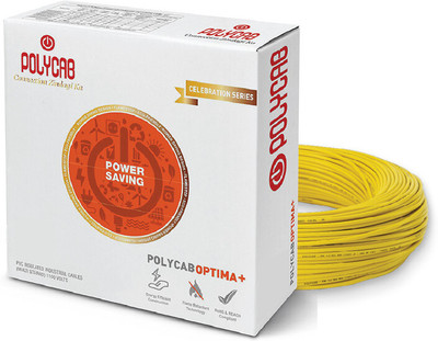 Polycab PVC 6 sq/mm Yellow 90 m Wire(Yellow)