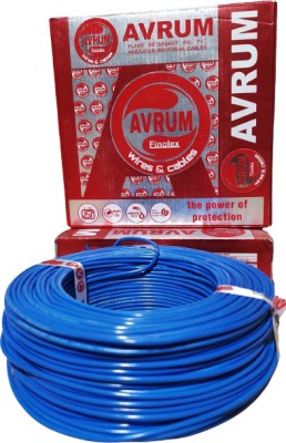 AVRUM Double insulted copper wire 0.5 sq/mm Blue 180 m Wire(BLUE)