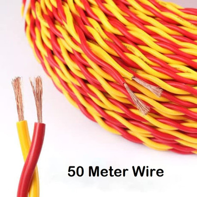 Electro Factory PVC 0.2 sq/mm Red 50 m Wire(Multicolor)