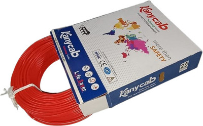 kany cab pvc copper 4 sq/mm Red 80 m Wire(red)