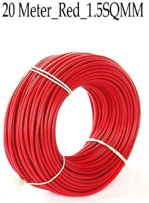 JELECTRICALS PVC 1.5 sq/mm Red 20 m Wire(Red)
