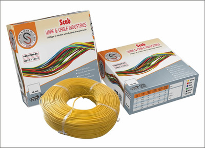 Scab FR PVC 1.5 sq/mm Yellow 90 m Wire(YELLOW)