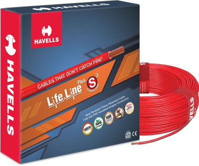 HAVELLS HRFR PVC 1 sq/mm Red 90 m Wire(Red)