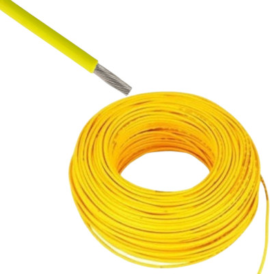 Rhobos PVC 10 sq/mm Yellow 10 m Wire(MULTICOLOR)