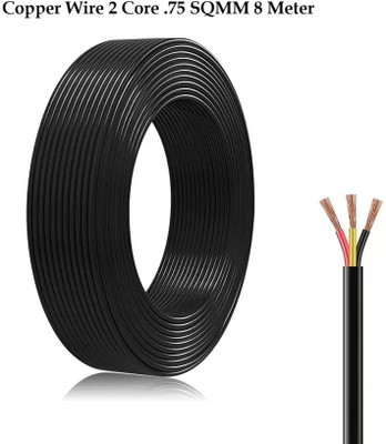 JELECTRICALS PVC 0.75 sq/mm Black 8 m Wire(Black)