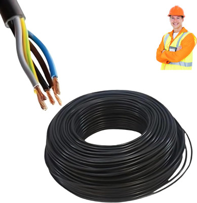 DRUMSTONE Copper 0.5 sq/mm Black 50 m Wire(Black)
