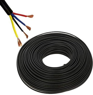 DRUMSTONE PVC (Polyvinyl Chloride). 5 sq/mm Black 50 m Wire(multi)