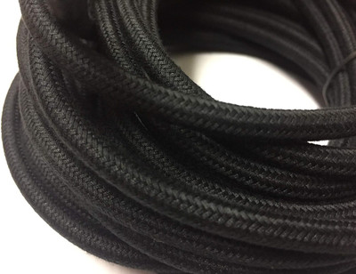 Tia 3 Core Cotton Wire 1 sq/mm Black 10 m Wire(Cotton Wrapped for Iron and Extension Board)