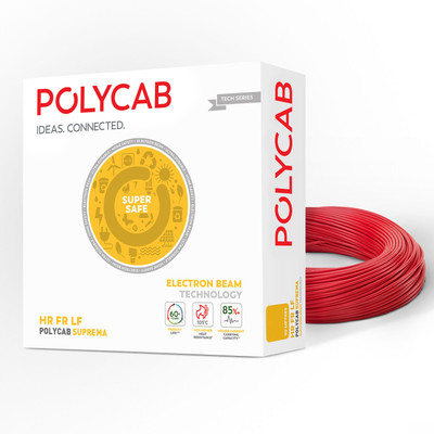 Polycab Suprema 1 mm Red 90 m Wire(Red)