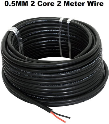 JELECTRICALS PVC 0.5 sq/mm Black 2 m Wire(Black)