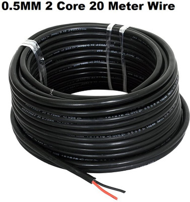 Electro Factory PVC 0.5 sq/mm Black 20 m Wire(Black)