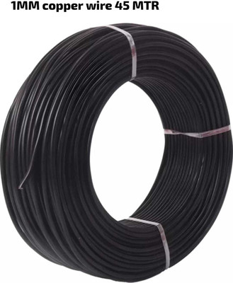 KK Galaxy Copper wire (45 mtr) 1 sq/mm Black 45 m Wire(Black)