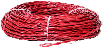 Smuf Flexible PVC 2 Core 1 sq/mm Red 60 m Wire(Red)