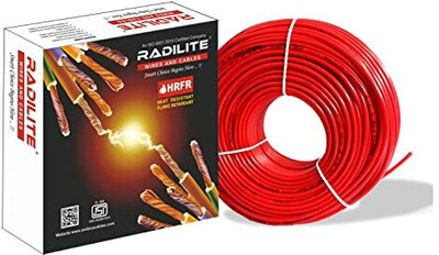 RADILITE 2.5 Sqmm Single Core HRFR Multistrand PVC Insulated Housing Wire (Pack of 1) 2.5 sq/mm Red 45 m Wire(Red 2)