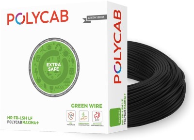 Polycab Maxima Plus 1.5 sq/mm Black 90 m Wire(Black)