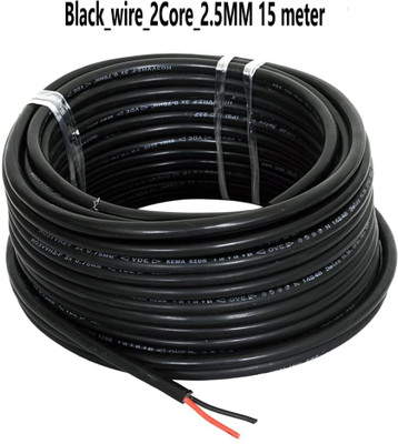 JELECTRICALS PVC 2.5 sq/mm Black 15 m Wire(Black)