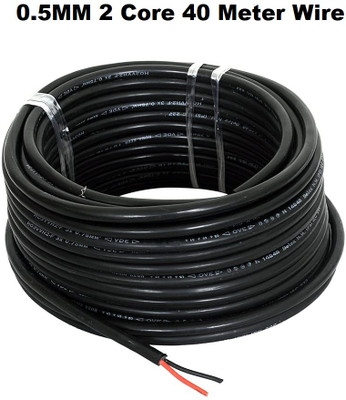 JELECTRICALS PVC 0.5 sq/mm Black 40 m Wire(Black)