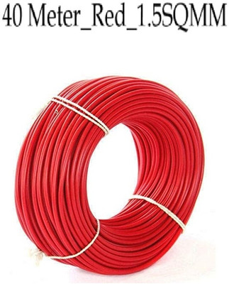 JELECTRICALS PVC 1.5 sq/mm Red 40 m Wire(Red)