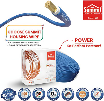 SUMMIT FR PVC 2.5 sq/mm Blue 45 m Wire(Blue)