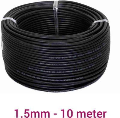 AALOCC FR PVC 1.5 sq/mm Black 10 m Wire(Black)