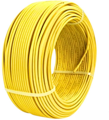 HYmech 1mm pure Copper 1 sq/mm Yellow 15 m Wire(Yellow)