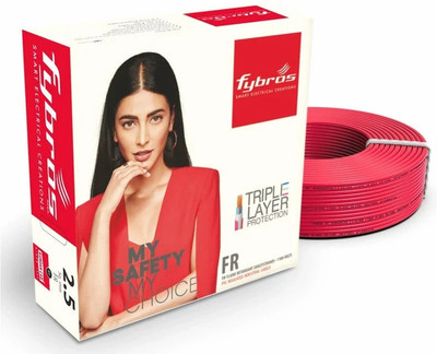 Fybros FR 2.5 sq/mm Red 45 m Wire(Red)
