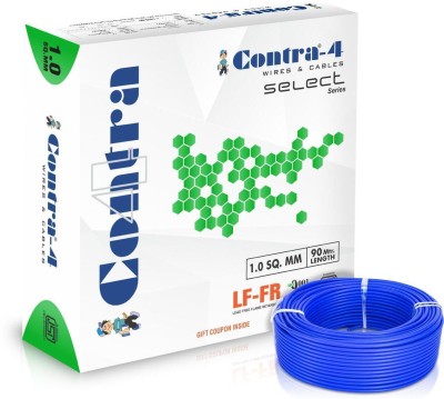 contra-4 SELECT SERIES LF-FR PVC 1 sq/mm Blue 90 m Wire(BLUE)