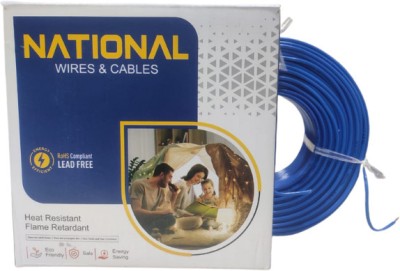 ELSON Fire Proof (FR)Heat Resistant (1mm wire) Fire Retardant Eco Friendly 1 sq/mm Blue 91 m Wire(Blue)