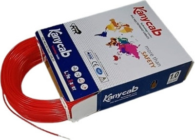 kany cab pvc copper 1 sq/mm Red 80 m Wire(red)