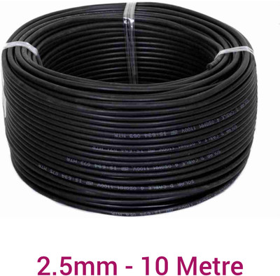 AALOCC FR PVC 2.5 sq/mm Black 10 m Wire(Black)