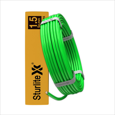 Sturlite PVC 1.5 sq/mm Green 45 m Wire(Green)