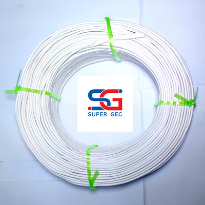 SUPER GEC (04-09) Parallel Flat Speaker Wire 1 sq/mm White 90 m Wire(White)