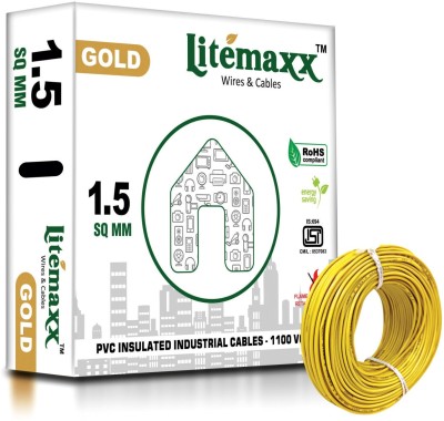 Litemaxx PVC 1.5 sq/mm Yellow 90 m Wire(Yellow)