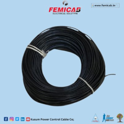 FEMICAB COPPER 0.5 sq/mm Black 90 m Wire(BLACK)