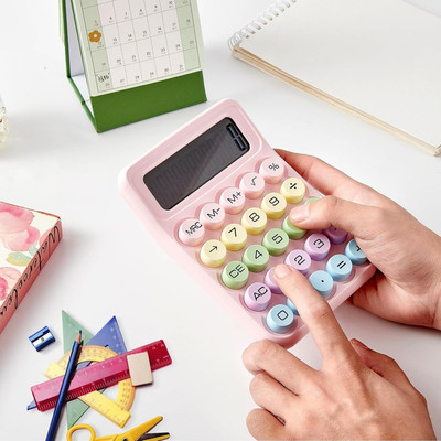 DIYAL ENTERPRISE Colorful Budget Calculator 12-Digit, Desk-Ready with Oversized Buttons Basic  Calculator(12 Digit)