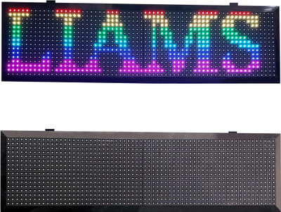 LIAMS P10 RGB LED Scrolling Display (8×27 INCH) Full-Color Scrolling Message Board Light Strip