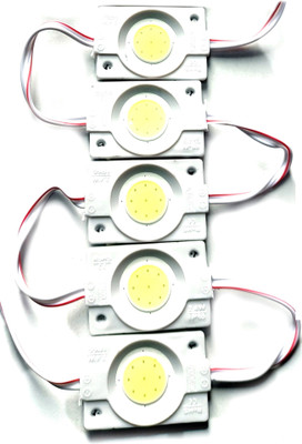 Wenray 5 Pieces (WHITE) 12V 2.4 Watt DC Coin LED Module Light Multipurpose use for Electronic Components Electronic Hobby Kit