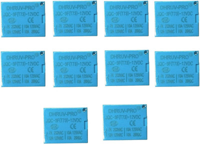 DHRUV-PRO 10-Pc DC 12V Copper Relay PCB Mount Relay (5v 7A 5-Pin Relay) Electronic Components Electronic Hobby Kit