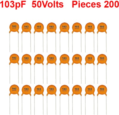 ELPH 200 Pcs 103 pF 50Volts Ceramic Disc Capacitor 0.01 uF Electronic Components Electronic Hobby Kit