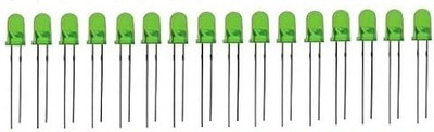 AVISRI 150 Pcs 5mm GREEN LED for DIY Projects, PCB Circuits, Indicator Lights LED Module Electronic Hobby Kit