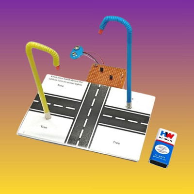 ERHIndia Automatic Street Light Working Model Kit Class 12 School Kids Science Project Educational Electronic Hobby Kit