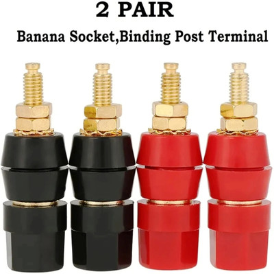 AVISRI 2 PCS 30A BANANA SOCKET FOR PROFESSIONAL AMPLIFIERS Electronic Components Electronic Hobby Kit